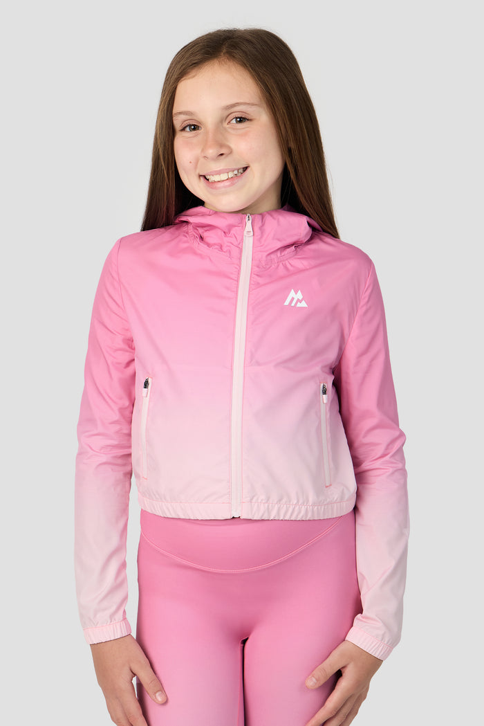 Girls Glow Windbreaker - Rosella/Silk Pink