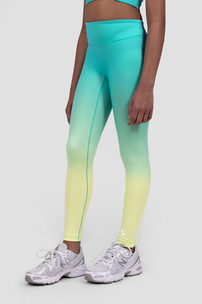 Girls Glow Legging - Persian Green/Citrus
