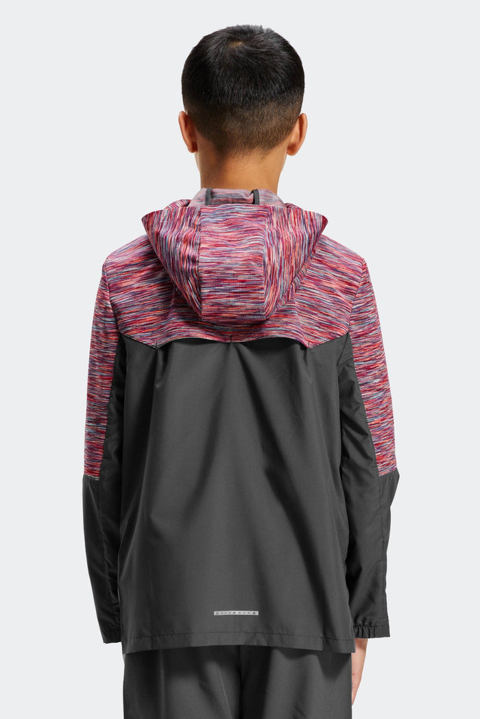 Boys Trail Windbreaker - Grey/Blue/Red