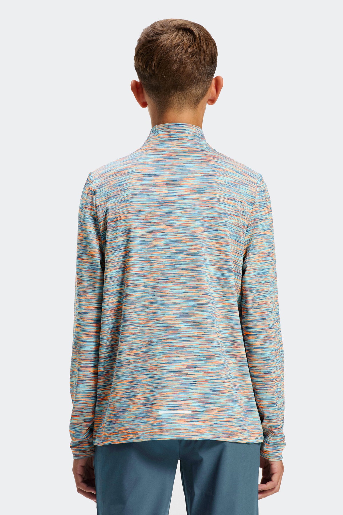 Boys Trail 1/4 Zip - Blue/Green/Orange