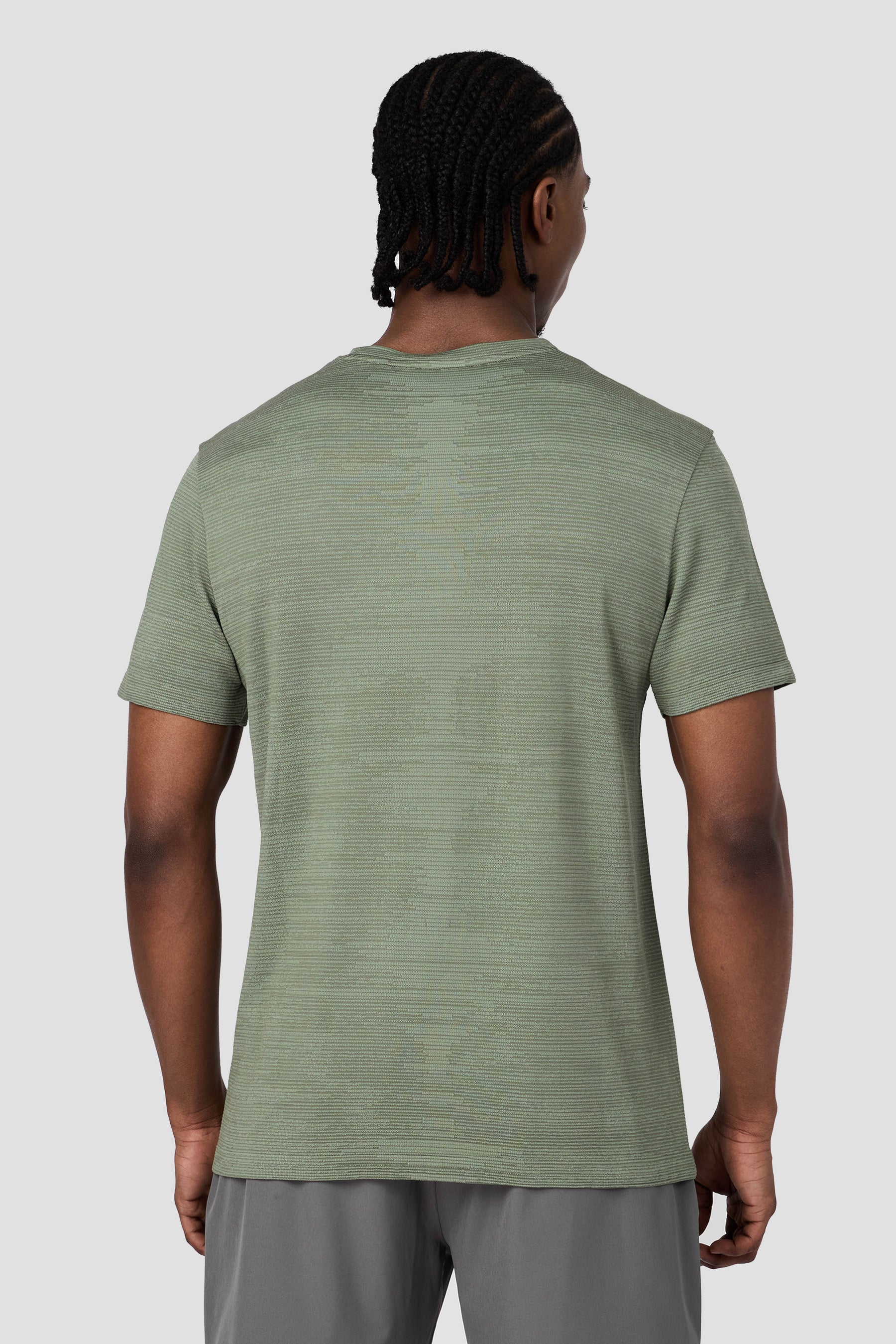 Glitch Seamless T-Shirt - Green Slate/Ash Green