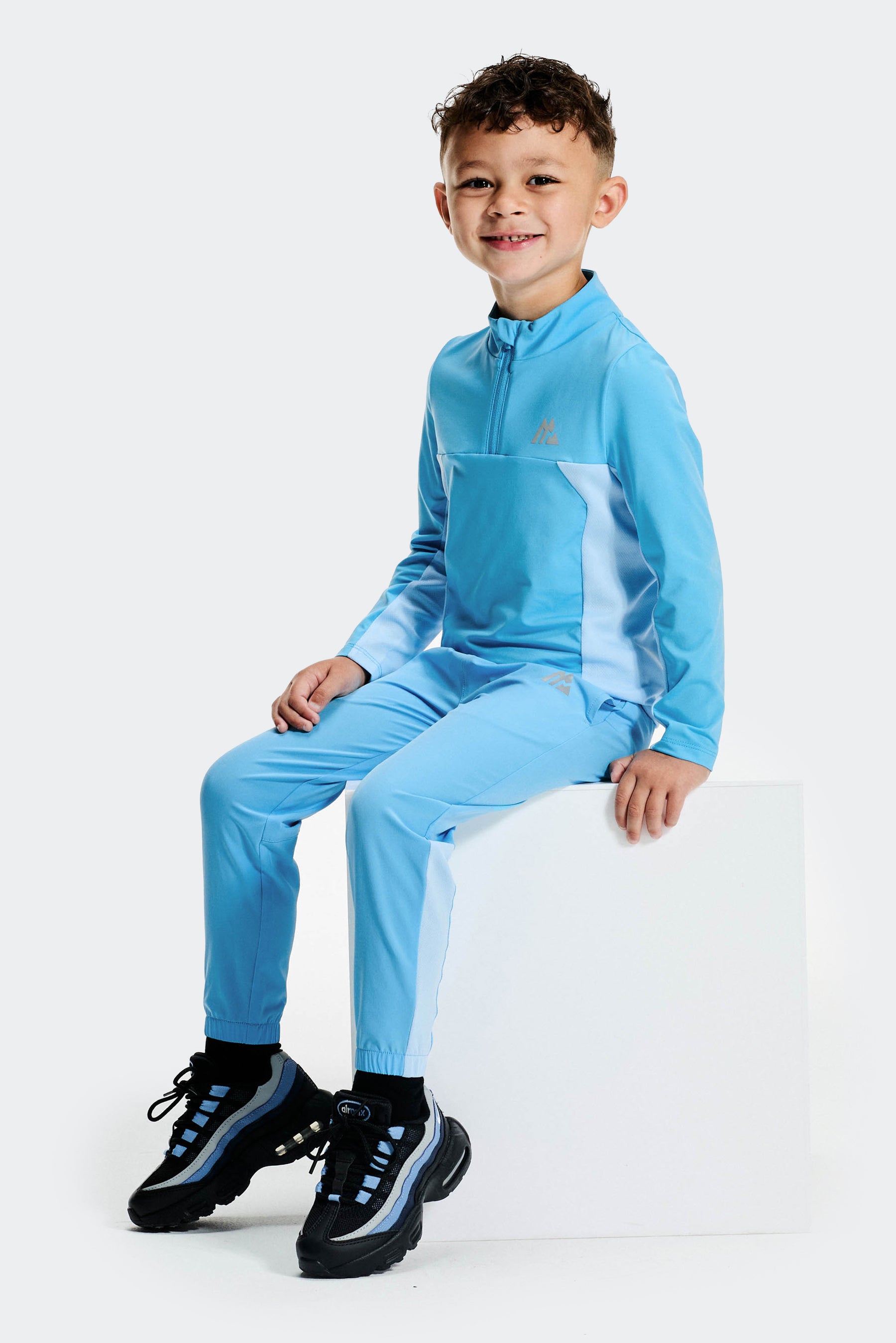 Infant Boy's Peak 2.0 1/4 Zip/Pant Set - Blue Blossom/Blissful Blue