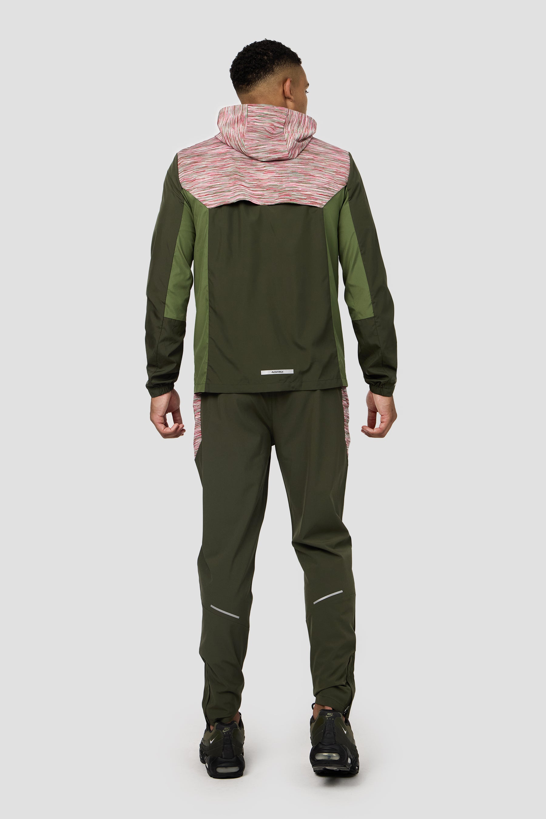 Trail Windbreaker - Khaki/Pink/Red