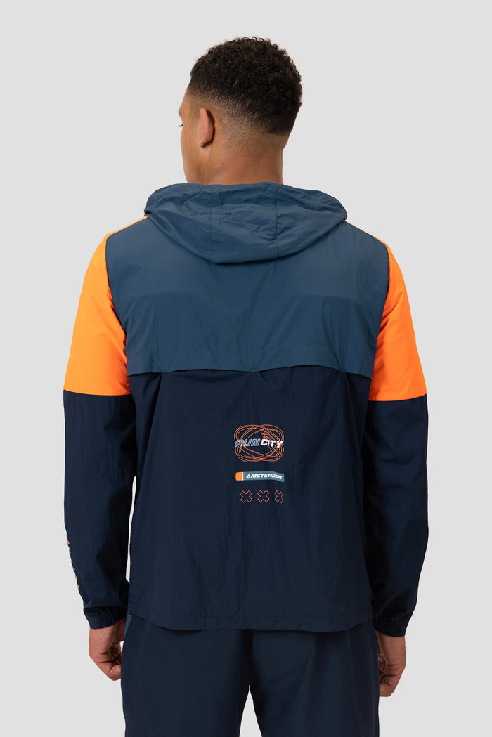 MTX Run City Amsterdam Jacket - Midnight Blue/Naval/Fiery Orange