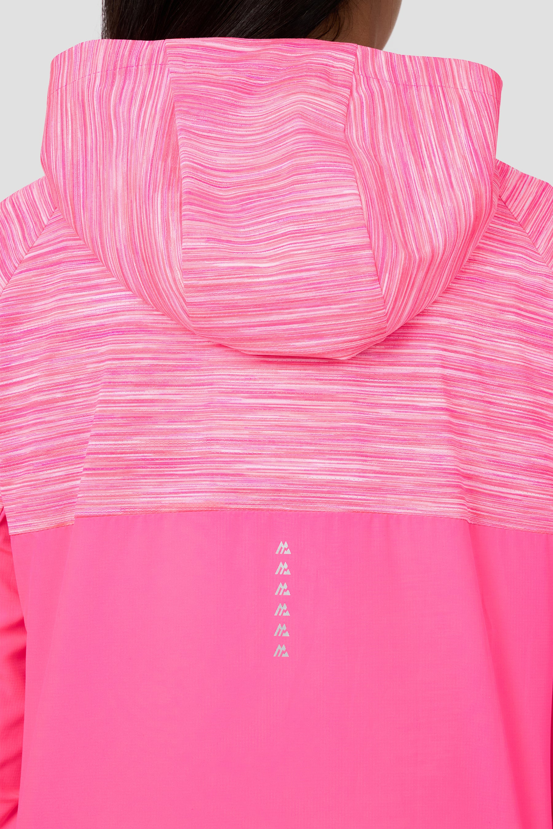 Girls Trail Windbreaker - Neon Pink Multi/White