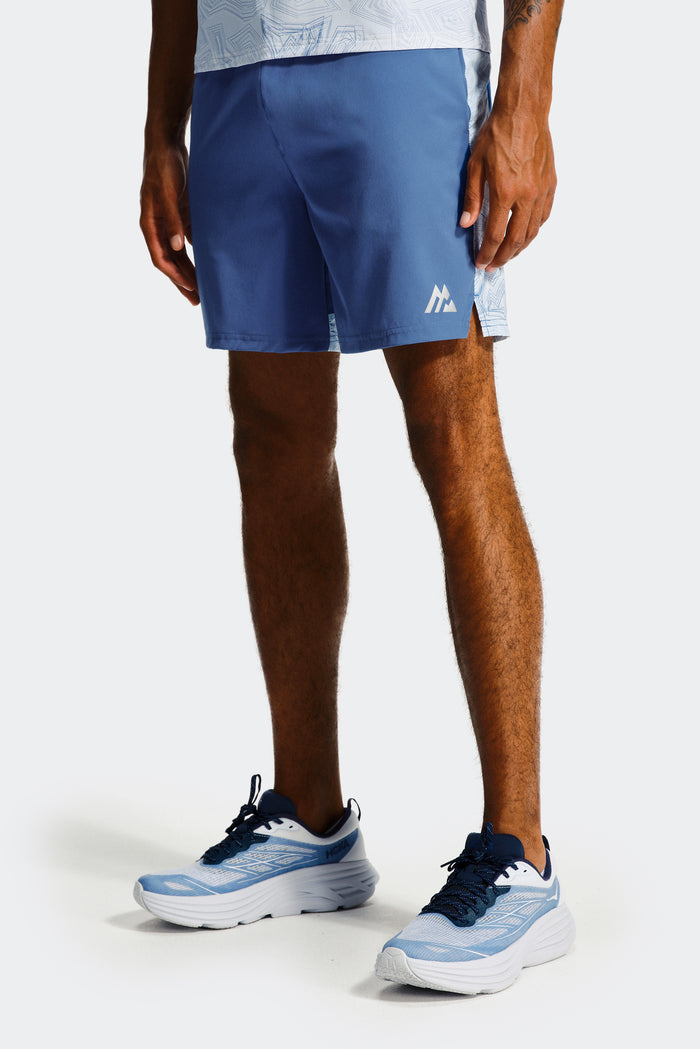 Geo M Print Short - Charcoal Blue/Summer Mist