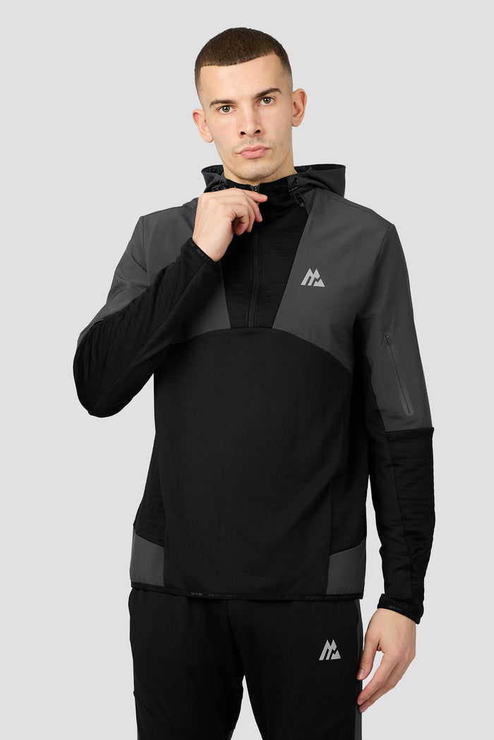 Zone Hood 1/4 Zip - Black/Asphalt