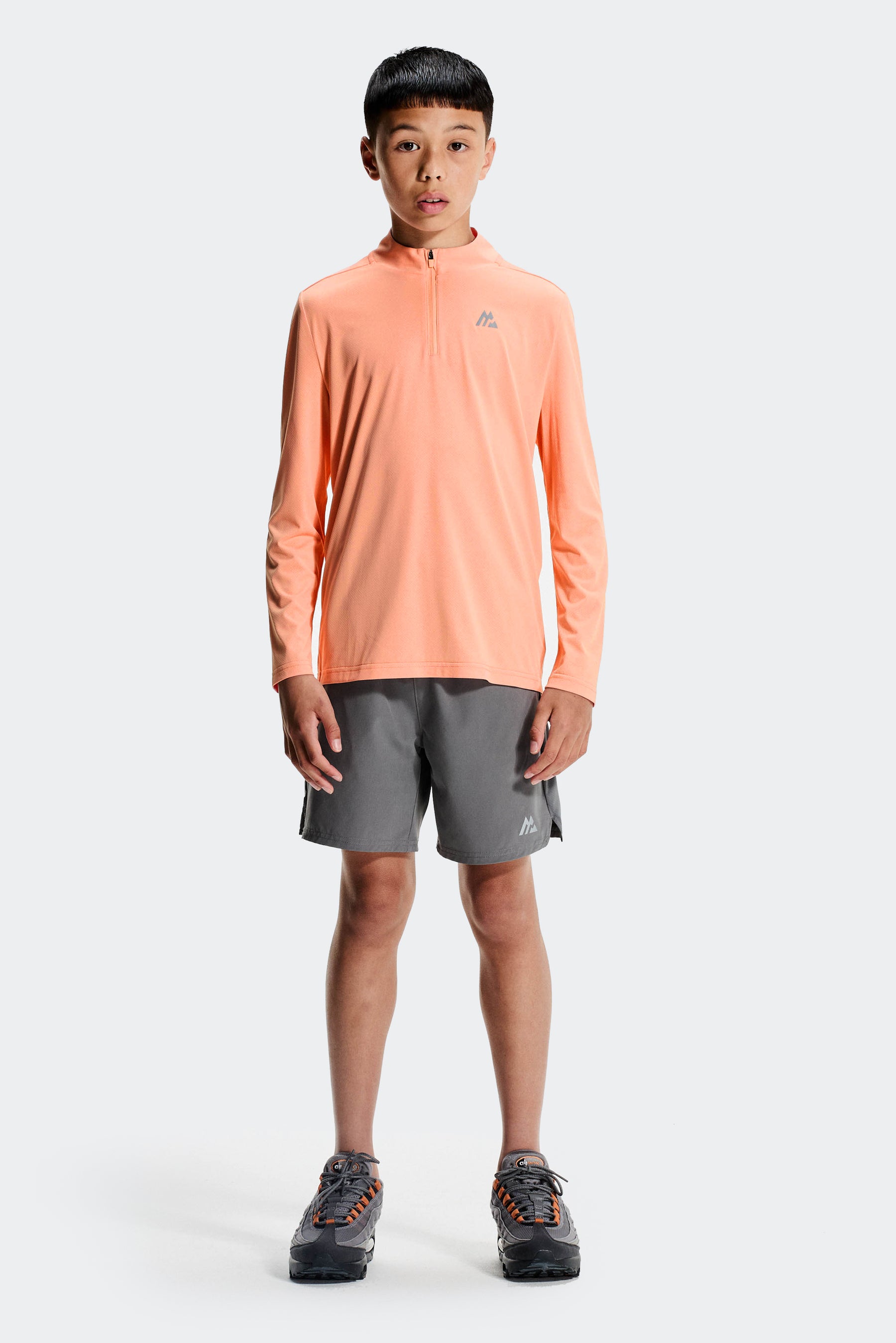 Boys Delta 1/4 Zip - Peach Punch