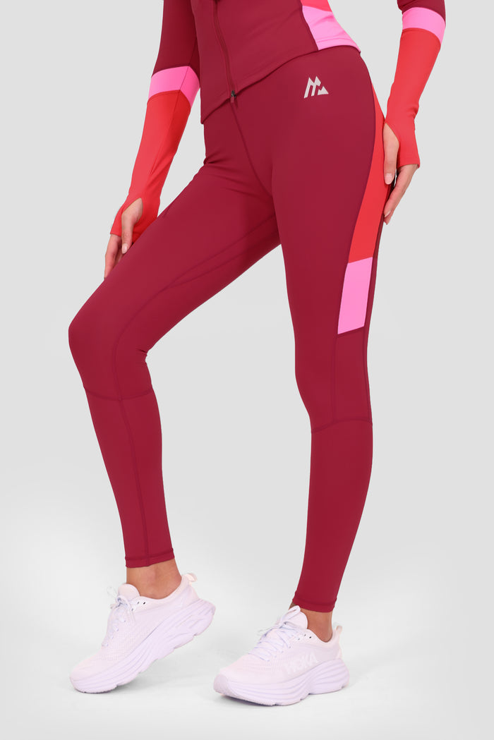 Power Panelled 2.0 Legging - Cherries Jubilee/Raspberry/Sugar Plum