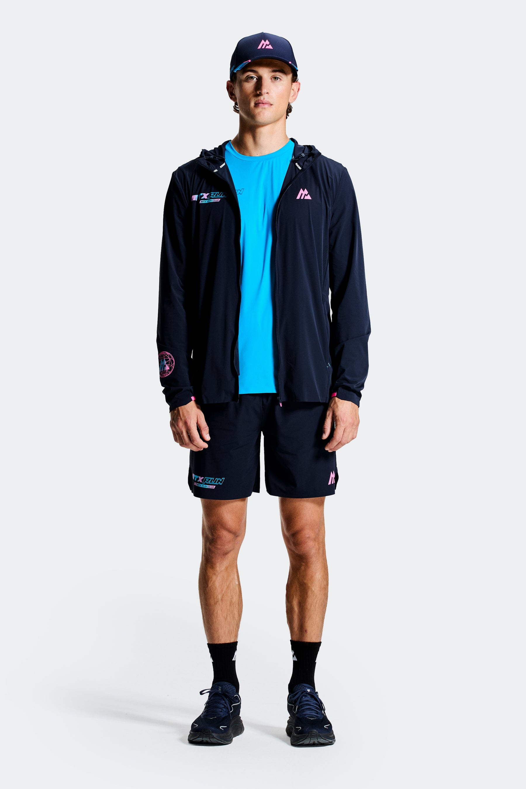MTX Run Vertex T-Shirt - Maya Blue/Midnight Blue