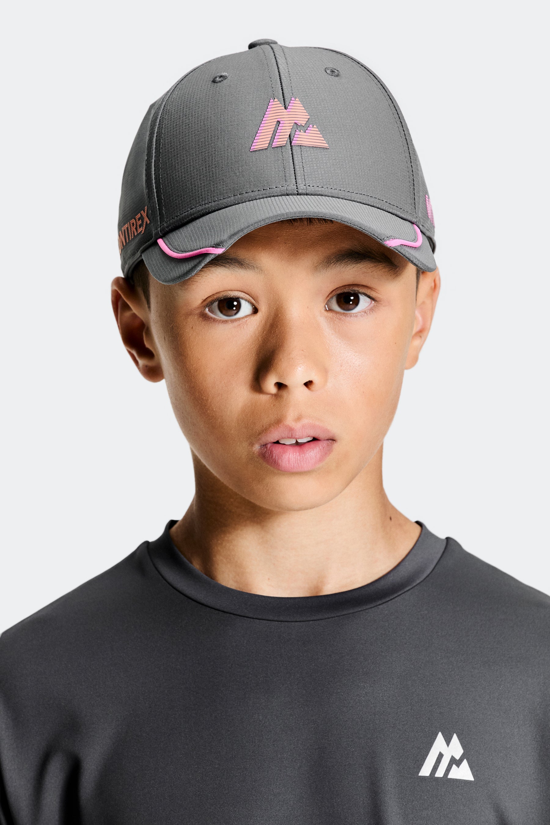 Junior Pace 2.0 Cap - Cement Grey/Peach Punch/Peony Pink