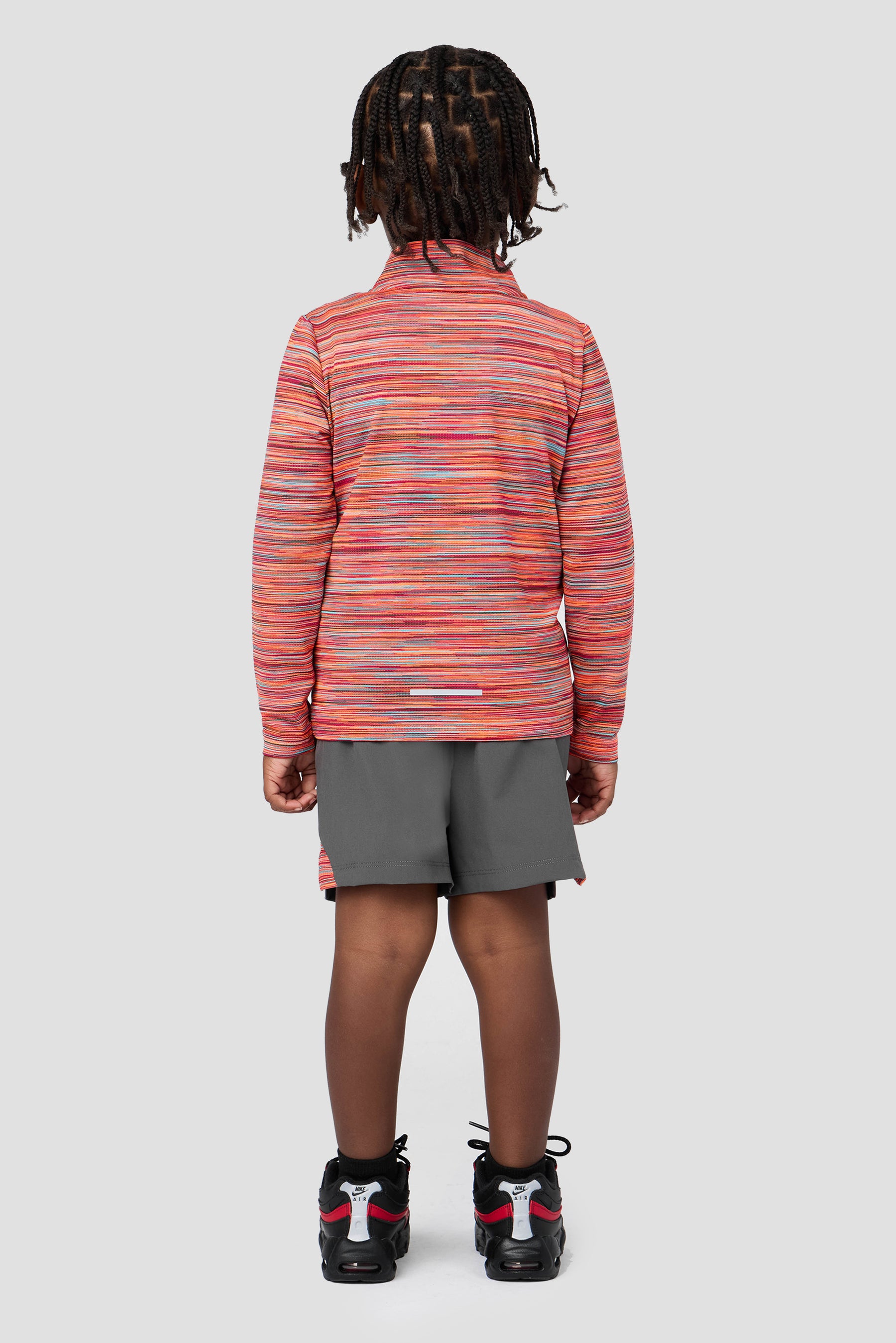 Infant Boy's Trail 1/4 Zip - Orange/Sky/Cherry
