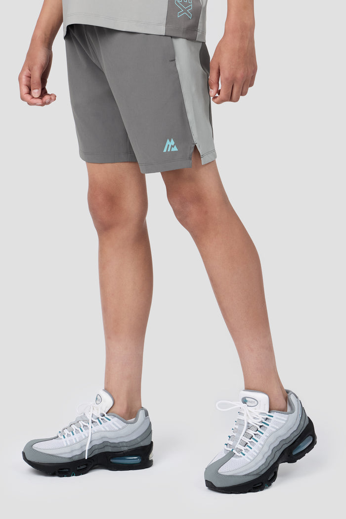 Boys Optic Short - Cement Grey/Platinum Grey/Neon Sky