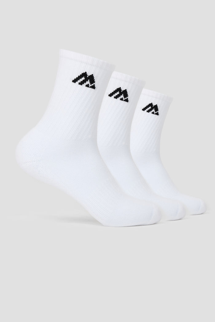 Women's Multi Crew Socks 3 Pack - White/Black