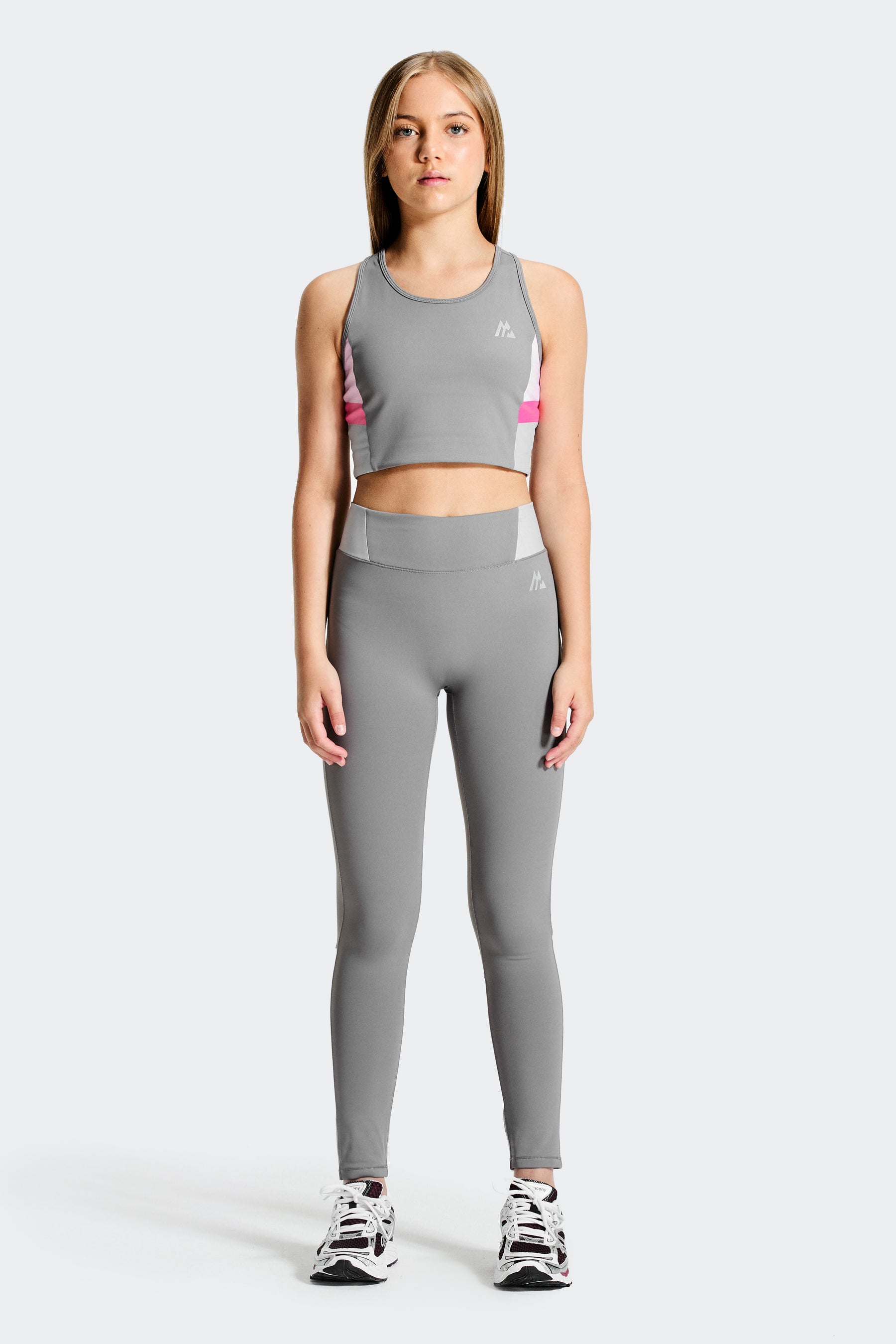 Girls Lumina Legging - Winter Sky/Basalt/Powder Pink/Sweet Pink