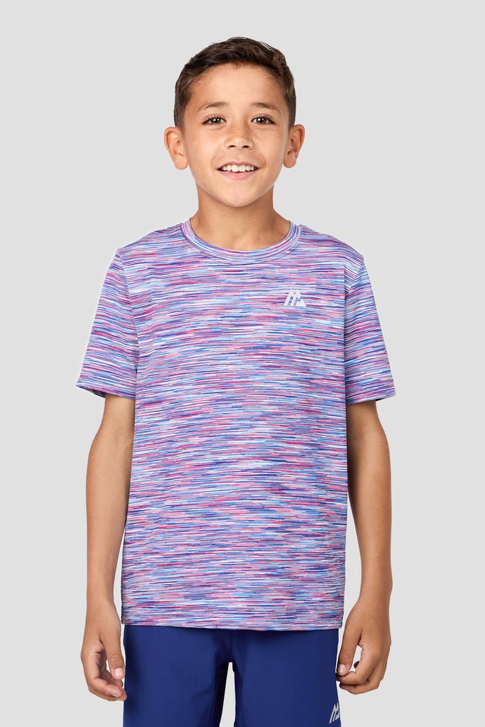 Boys Trail T-Shirt - Blue/Pink/White