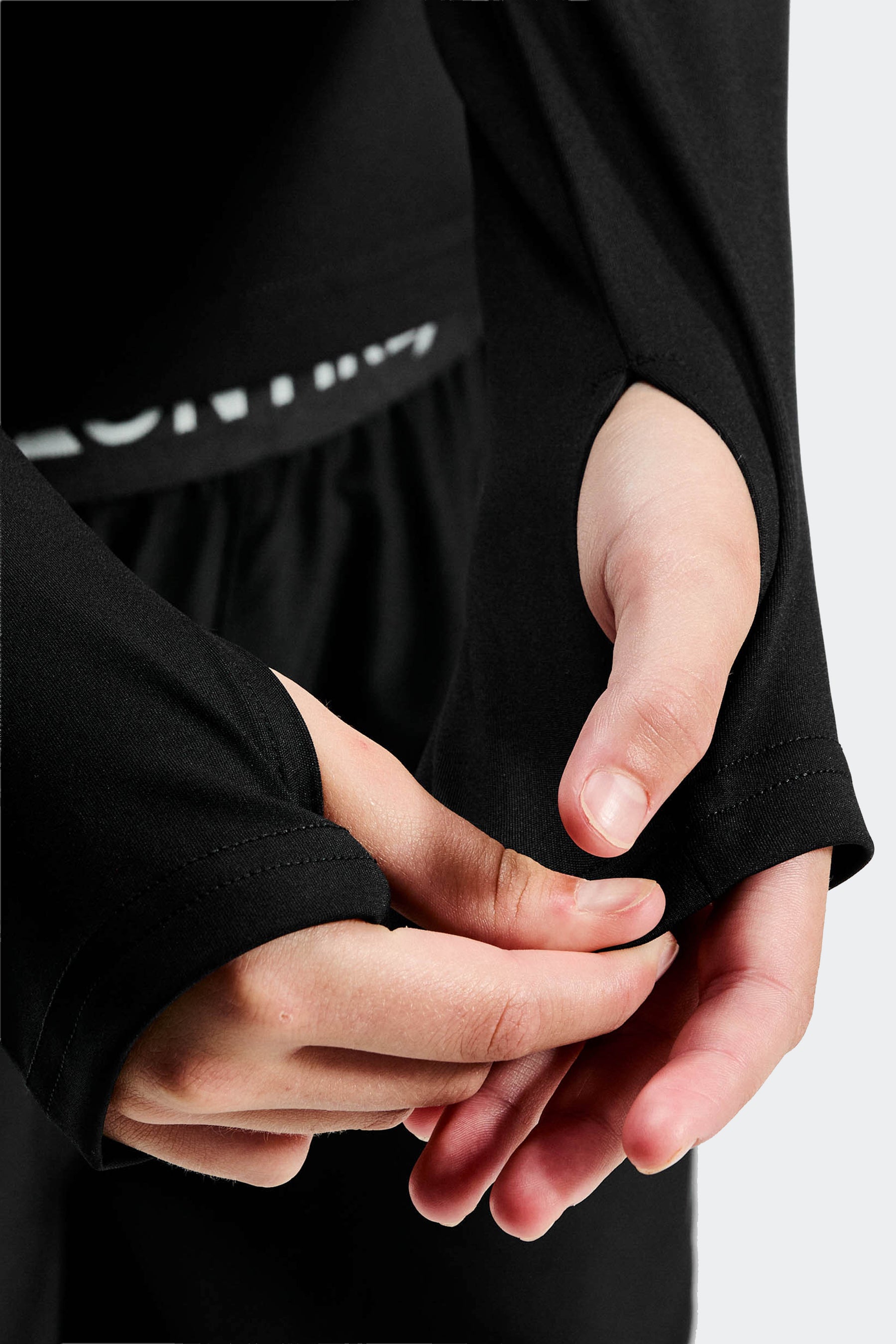 Girls Icon 1/4 Zip - Black