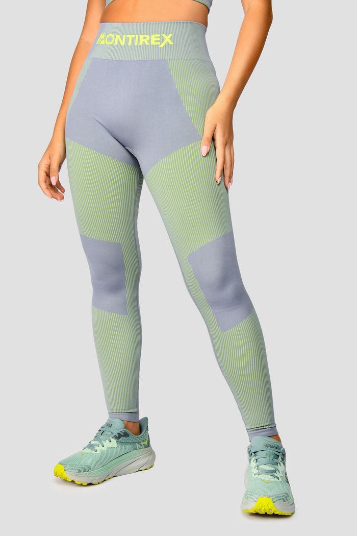 Women's Energy 2.0 Seamless Legging - Cadet Grey/OG Neon