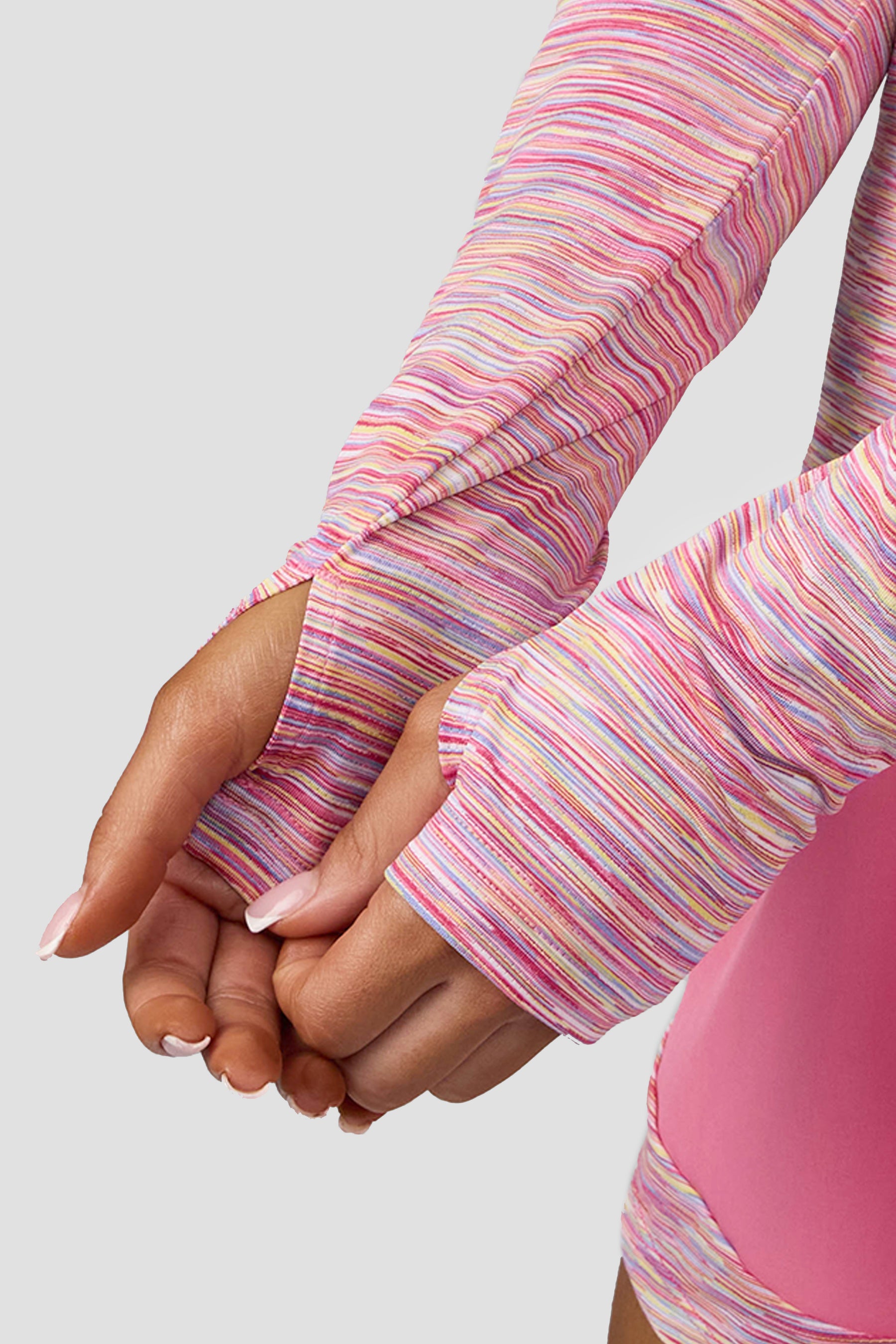 Trail 1/4 Zip - Pink/Yellow/Lilac/White