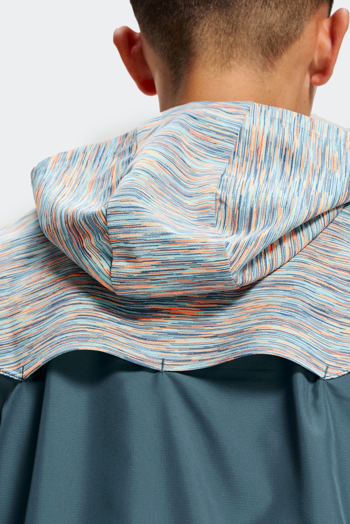 Boys Trail Windbreaker - Blue Multi/Orange