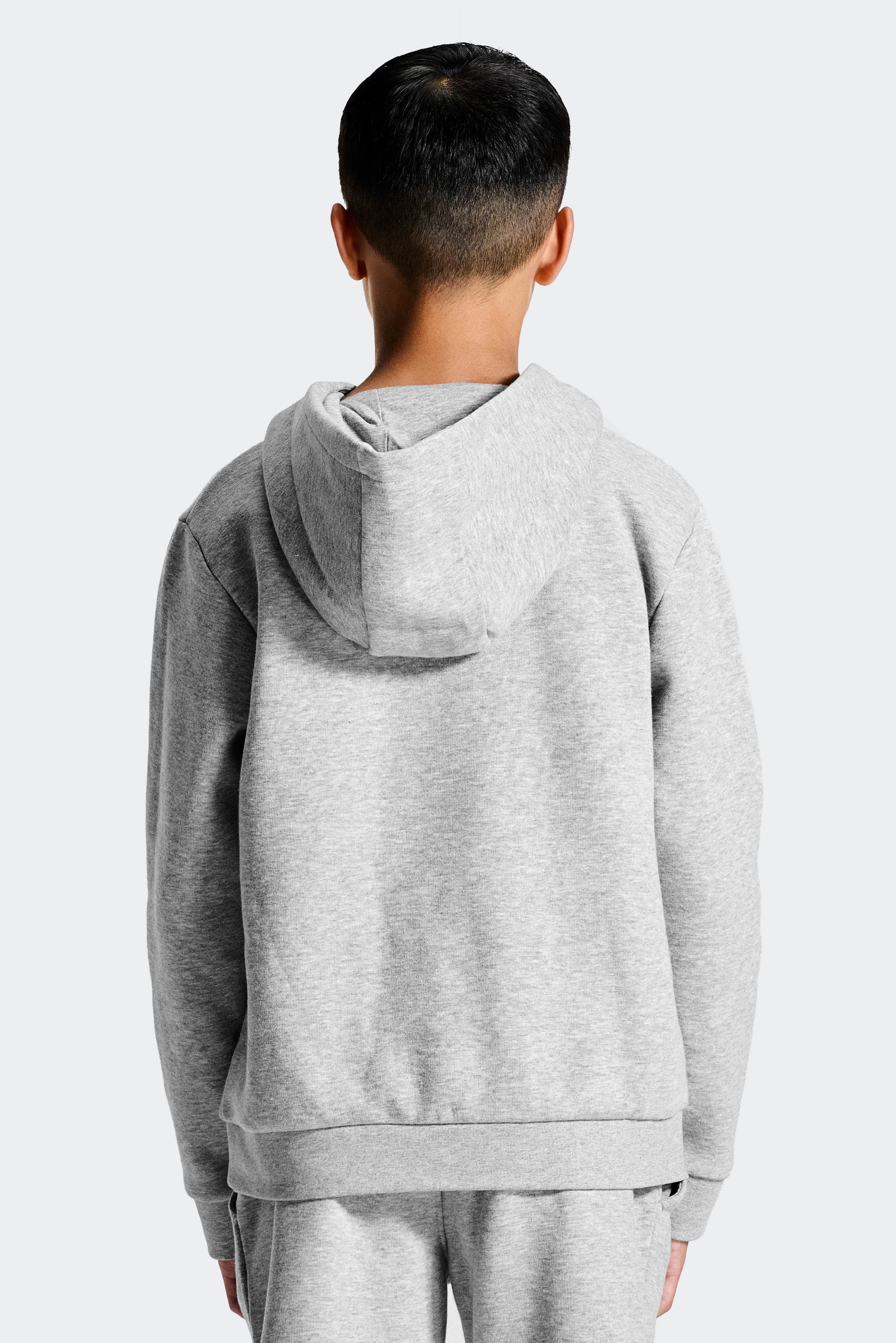 Boys Essential Hood - Cement Grey Marl