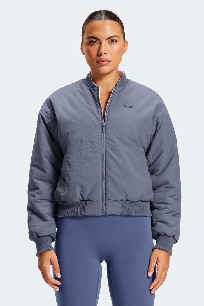 Gemini Reversible Bomber Jacket - Stormy Blue/Fairy Dust