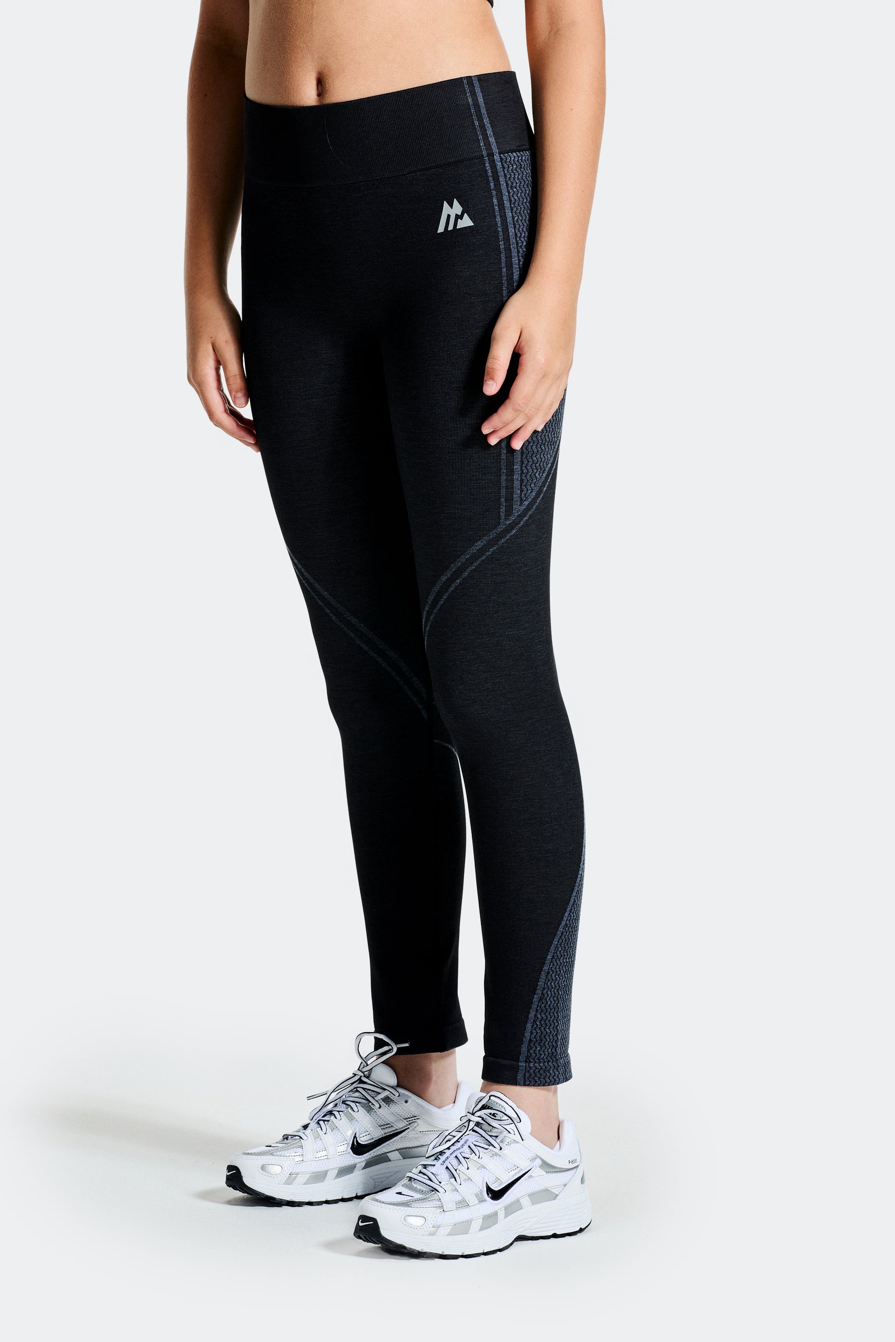 Girls Harmony Legging - Black/Cadet Grey