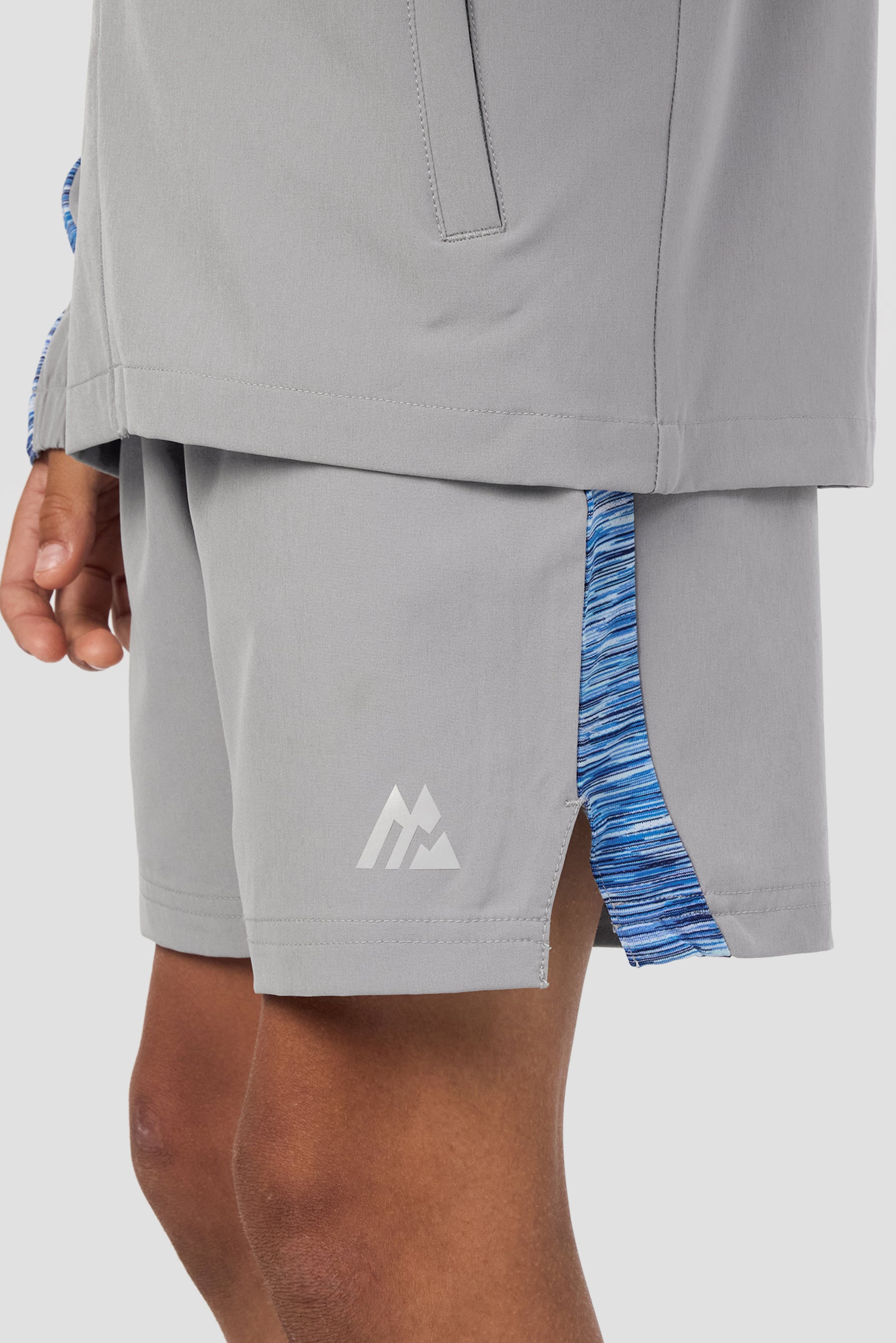Boys Trail Panel Short - Blue/White