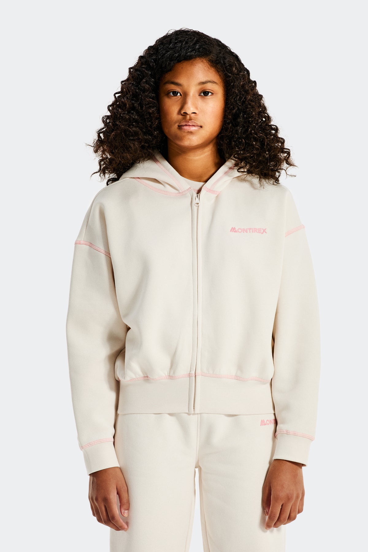 Girls Highlight Zip Up Hood - Coconut Milk