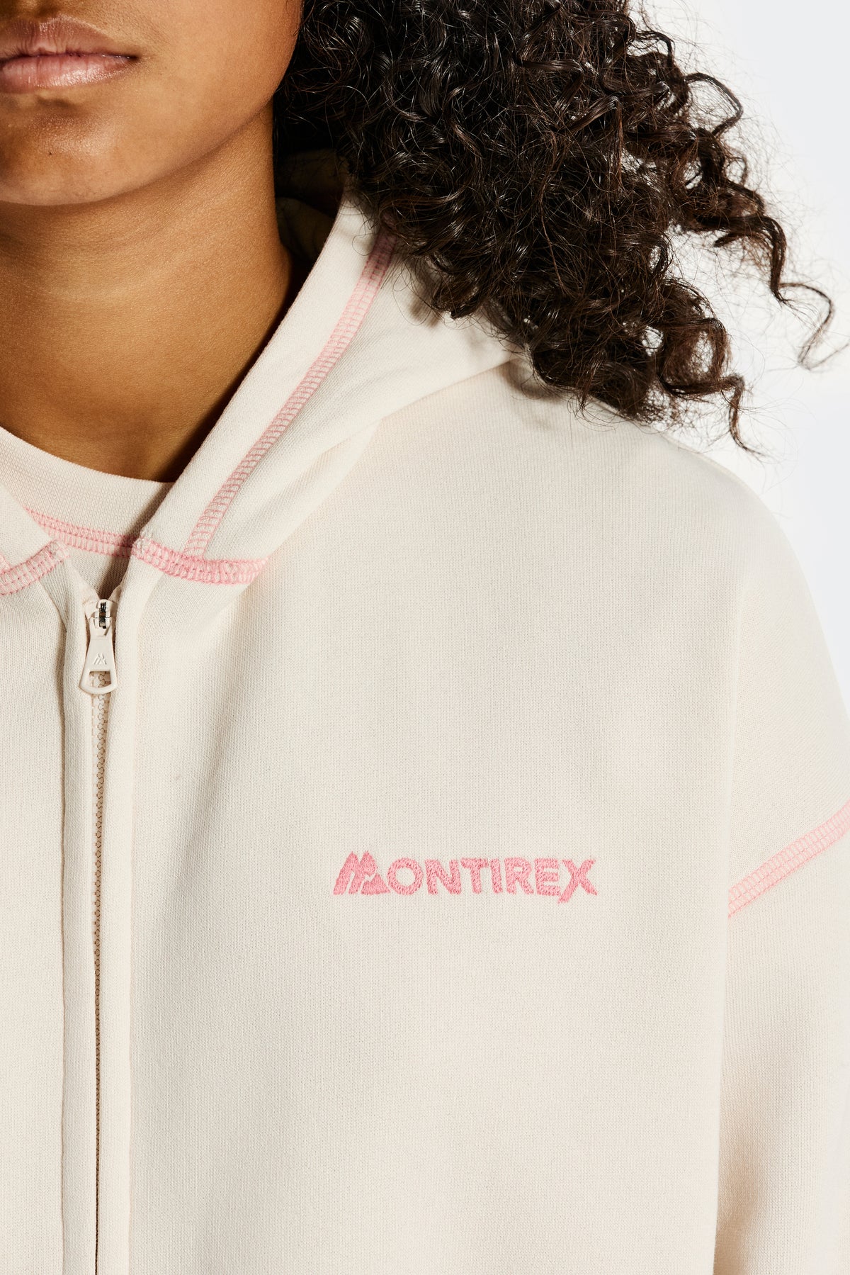 Girls Highlight Zip Up Hood - Coconut Milk