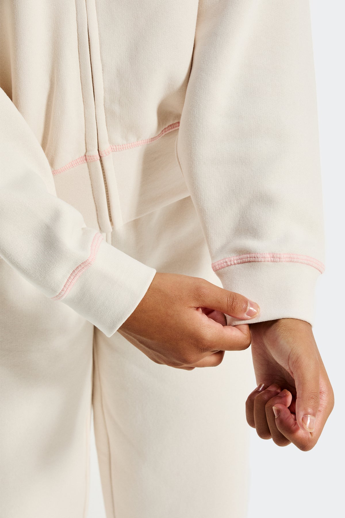 Girls Highlight Zip Up Hood - Coconut Milk