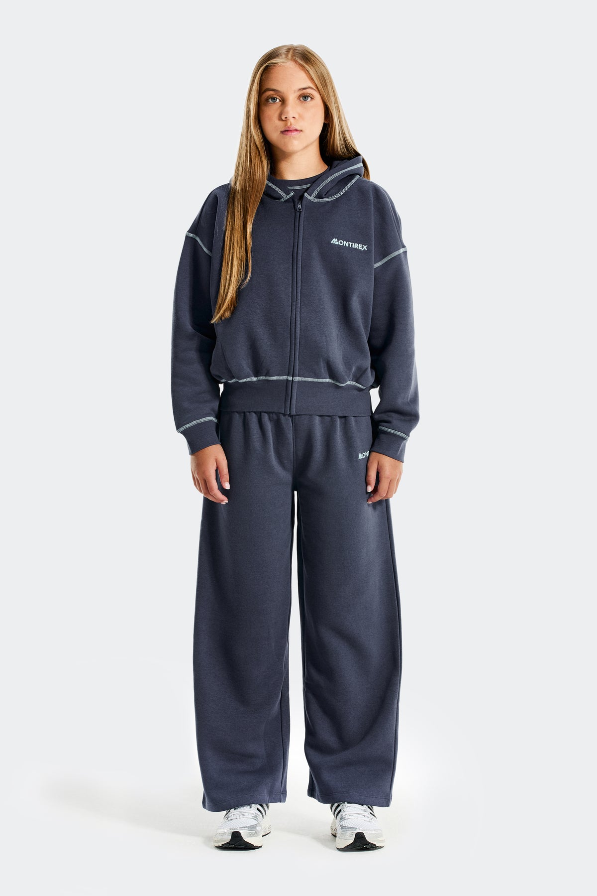 Girls Highlight Wide Leg Jogger - Moonlight Blue