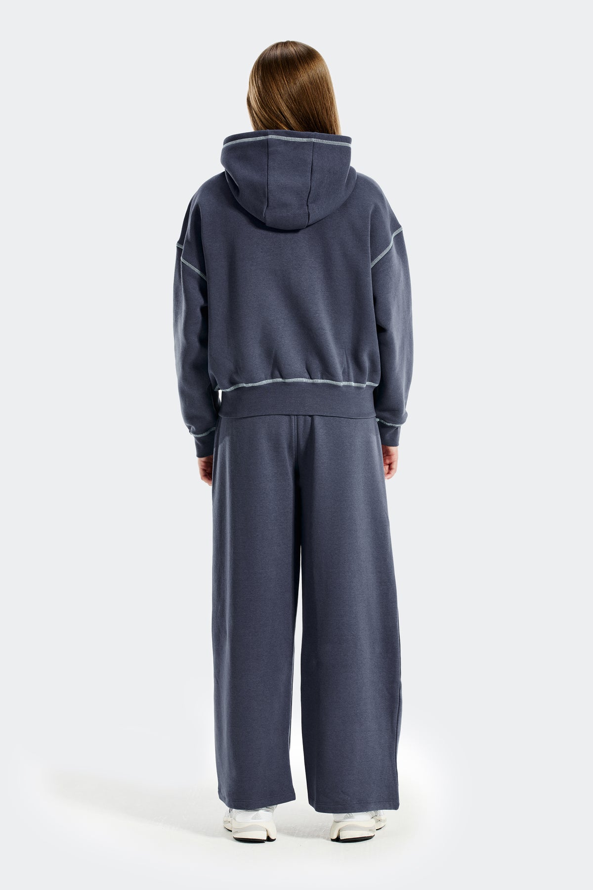 Girls Highlight Wide Leg Jogger - Moonlight Blue