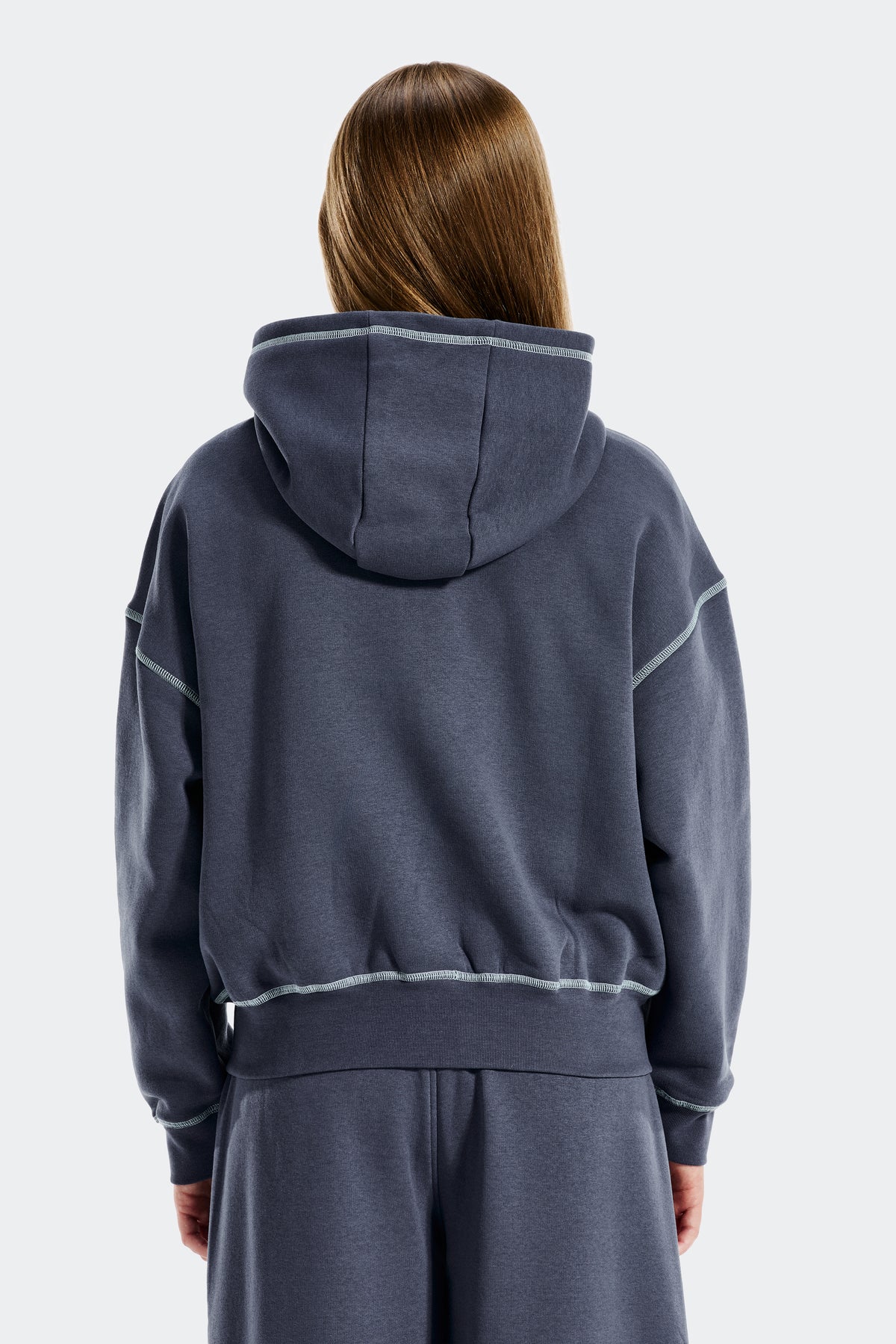 Girls Highlight Zip Up Hood - Moonlight Blue
