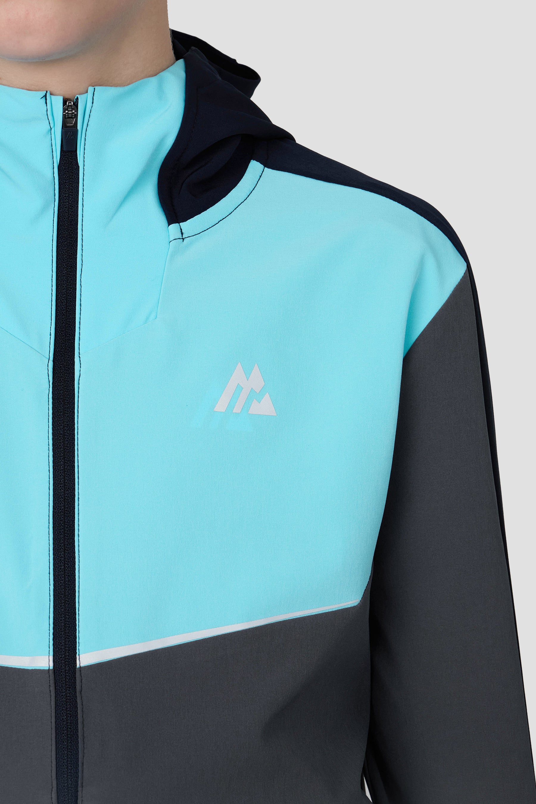 Boys Cerberus Jacket - Navy Void/Neon Sky/Slate Grey