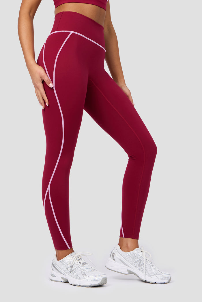 ACCOLADE LEGGING - DARK CRIMSON/ROSELLA