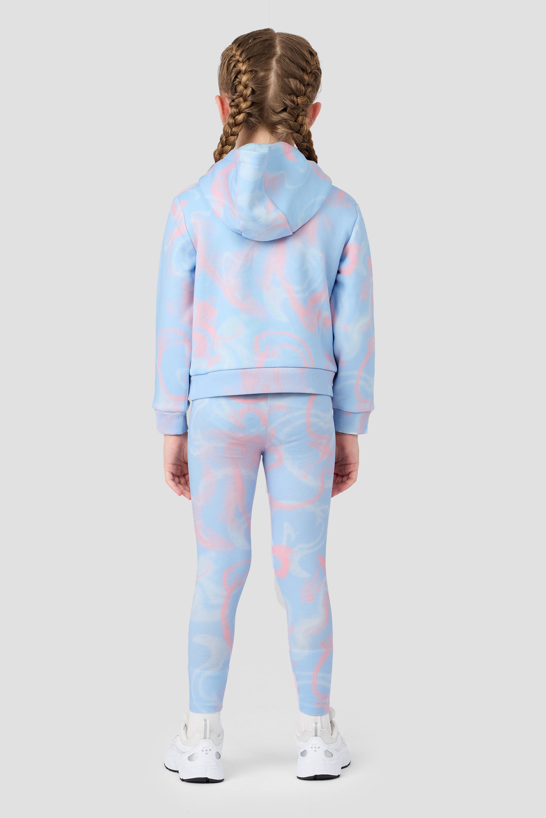 Infant Girls Swirl Hood/Legging - Misty Blue/Ballet