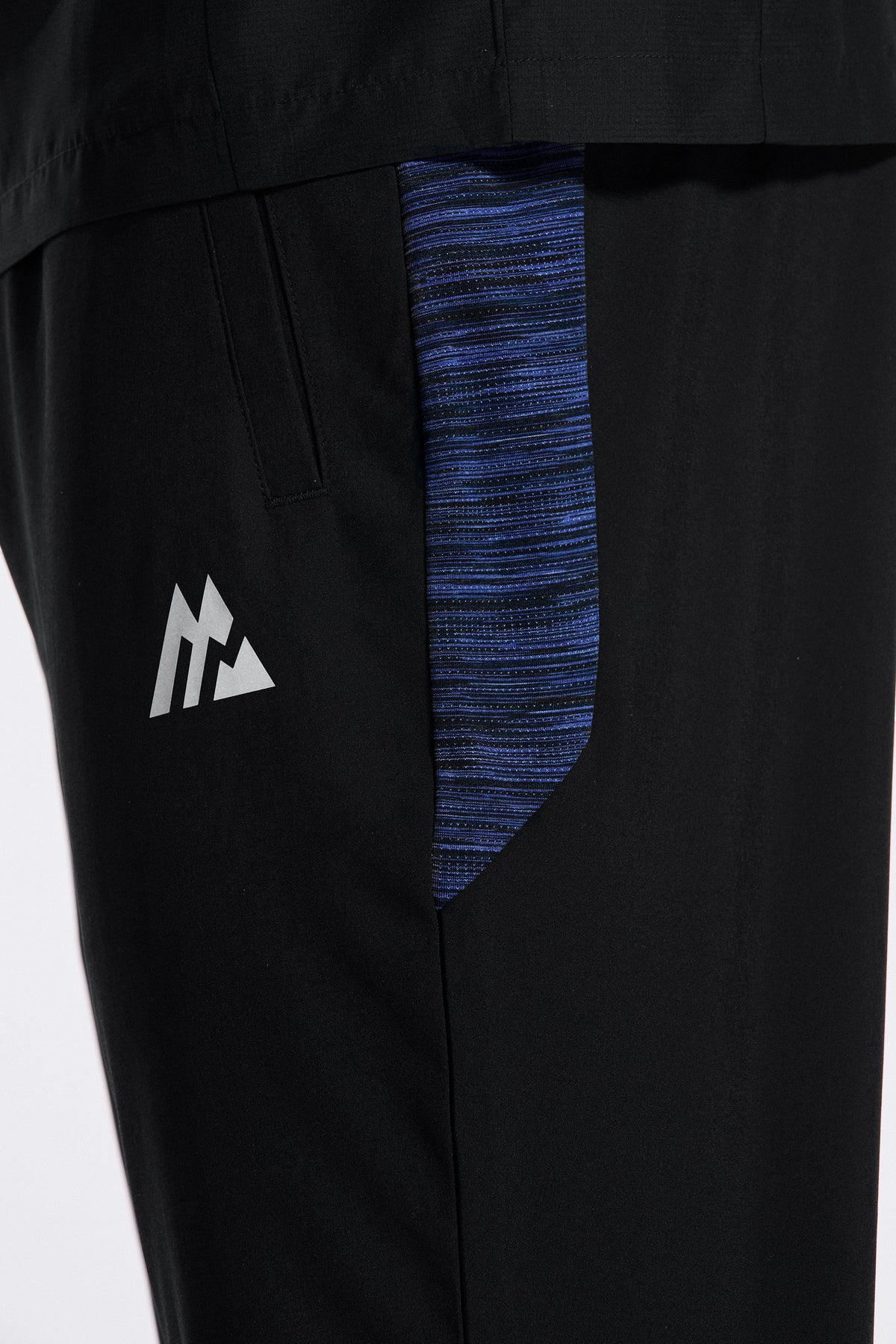 Trail Panel Running Pant - Black/Navy/Blue