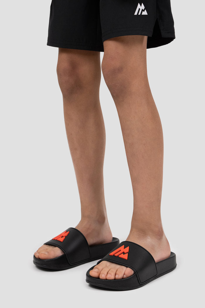 Junior MTX Slides - Black/Fiery Orange