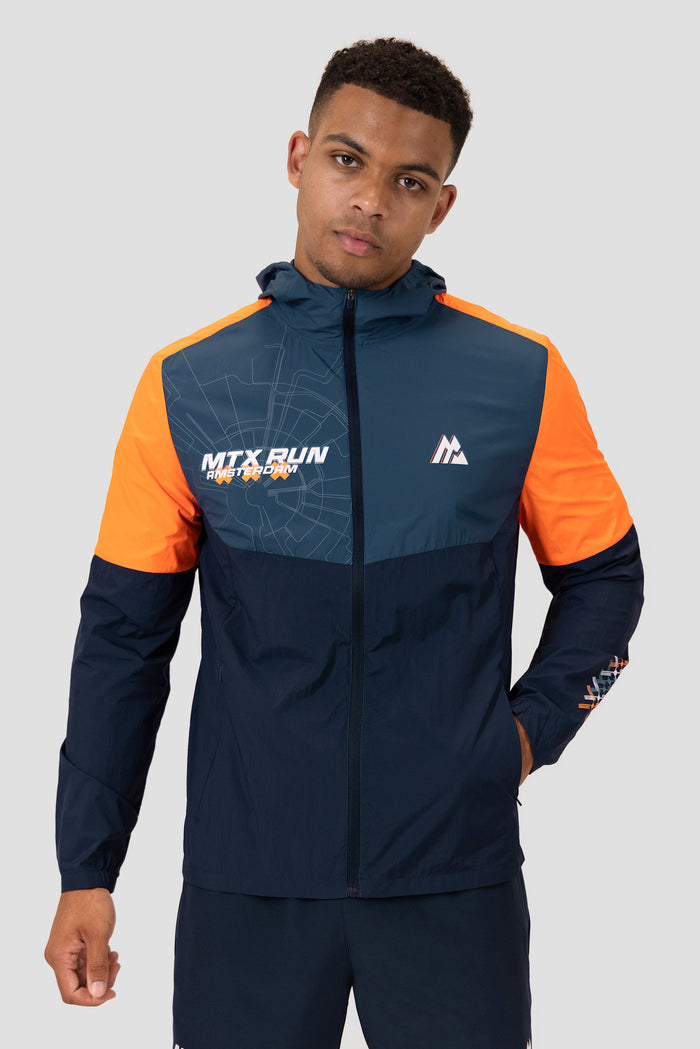 MTX Run City Amsterdam Jacket - Midnight Blue/Naval/Fiery Orange