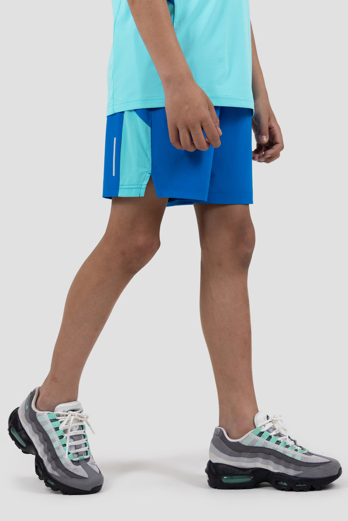 Boys React Short - Neon Blue/Neon Sky