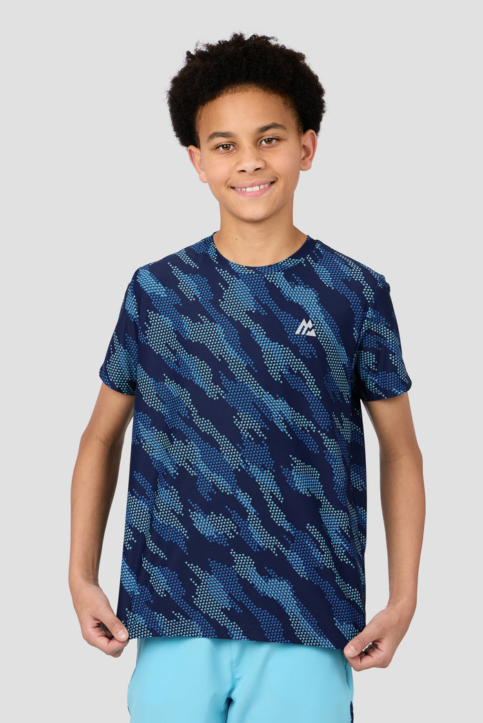 Boys Thera T-Shirt - Neon Sky/Midnight Blue/Cobalt
