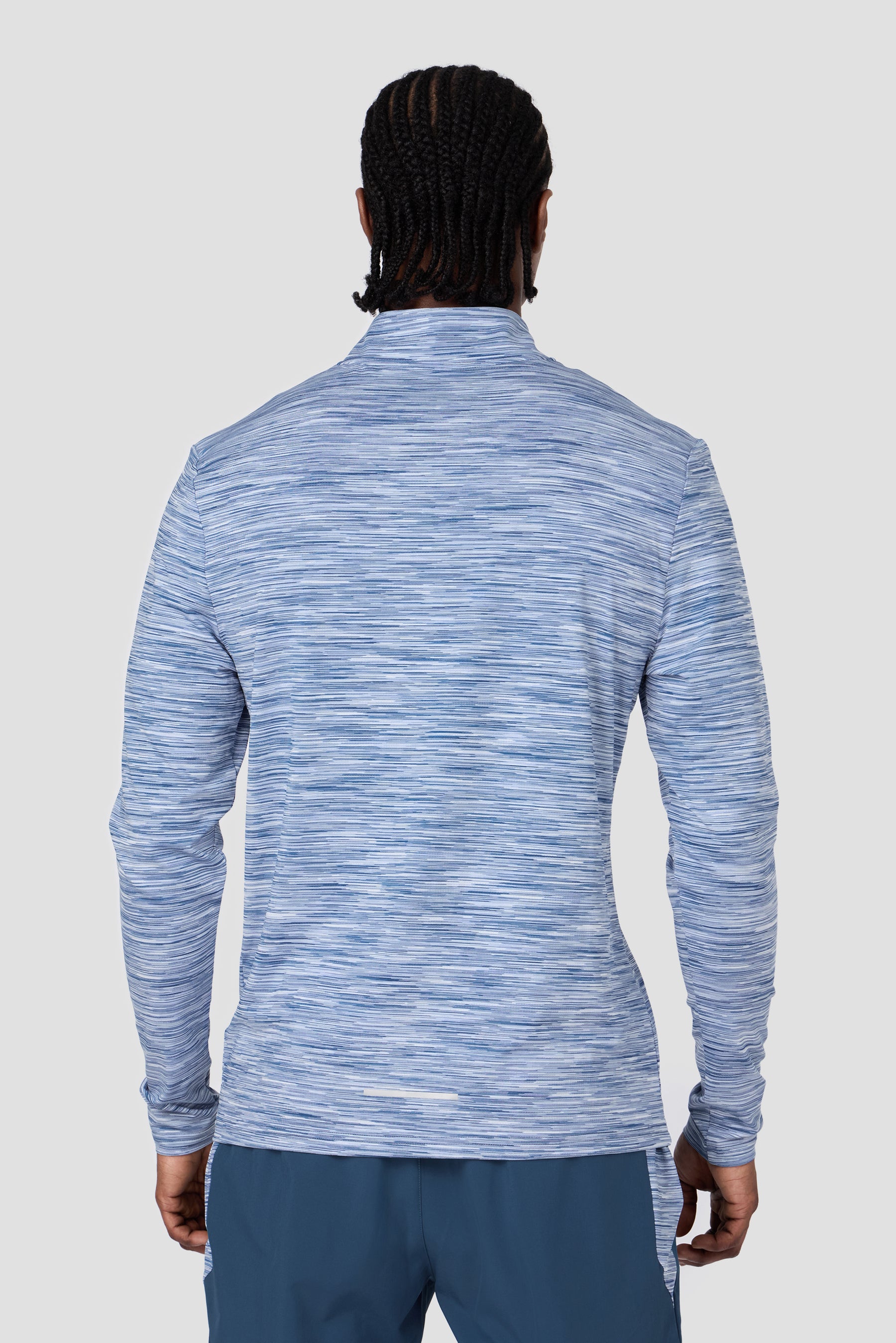 Trail 1/4 Zip - Light Blue Multi