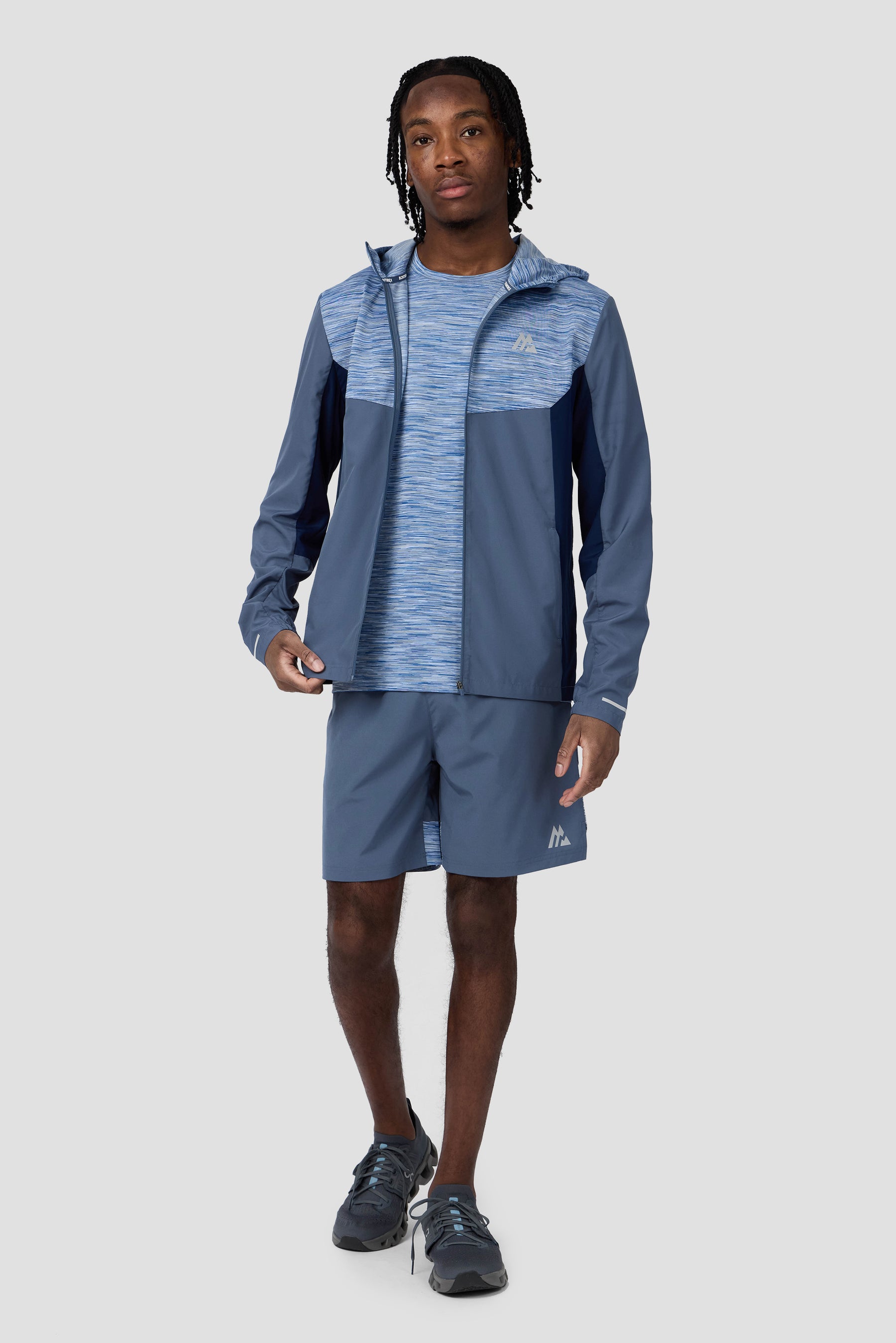 Trail Windbreaker - Indigo/Light Blue Multi