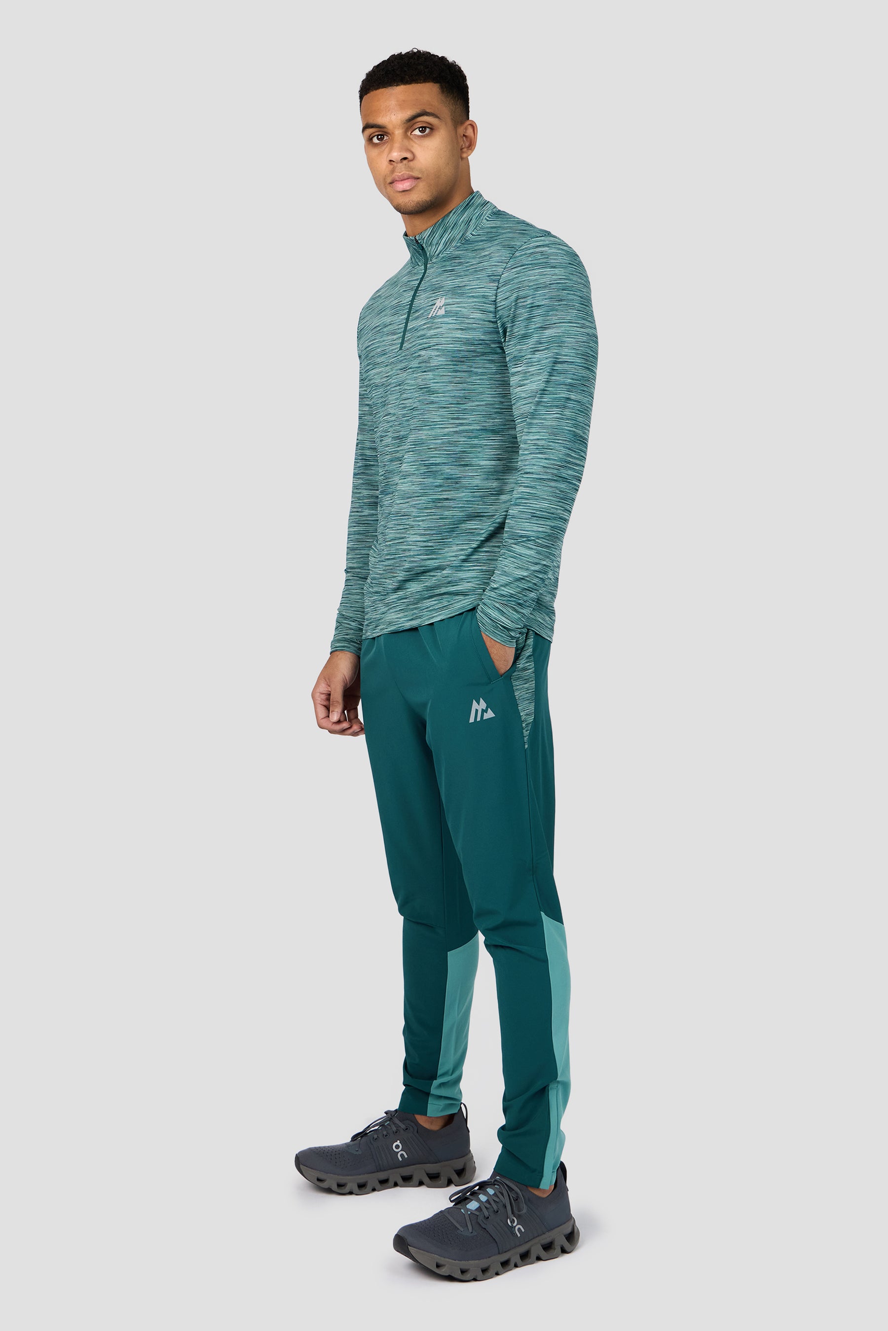 Trail 2.0 1/4 Zip - Light Teal Multi