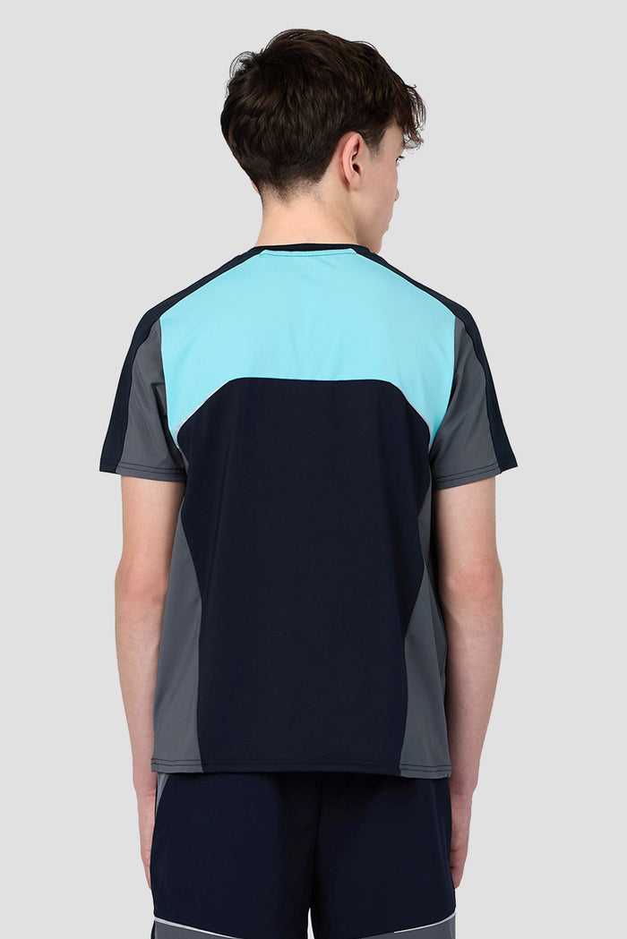 Boys Cerberus T-Shirt - Navy Void/Neon Sky/Slate Grey