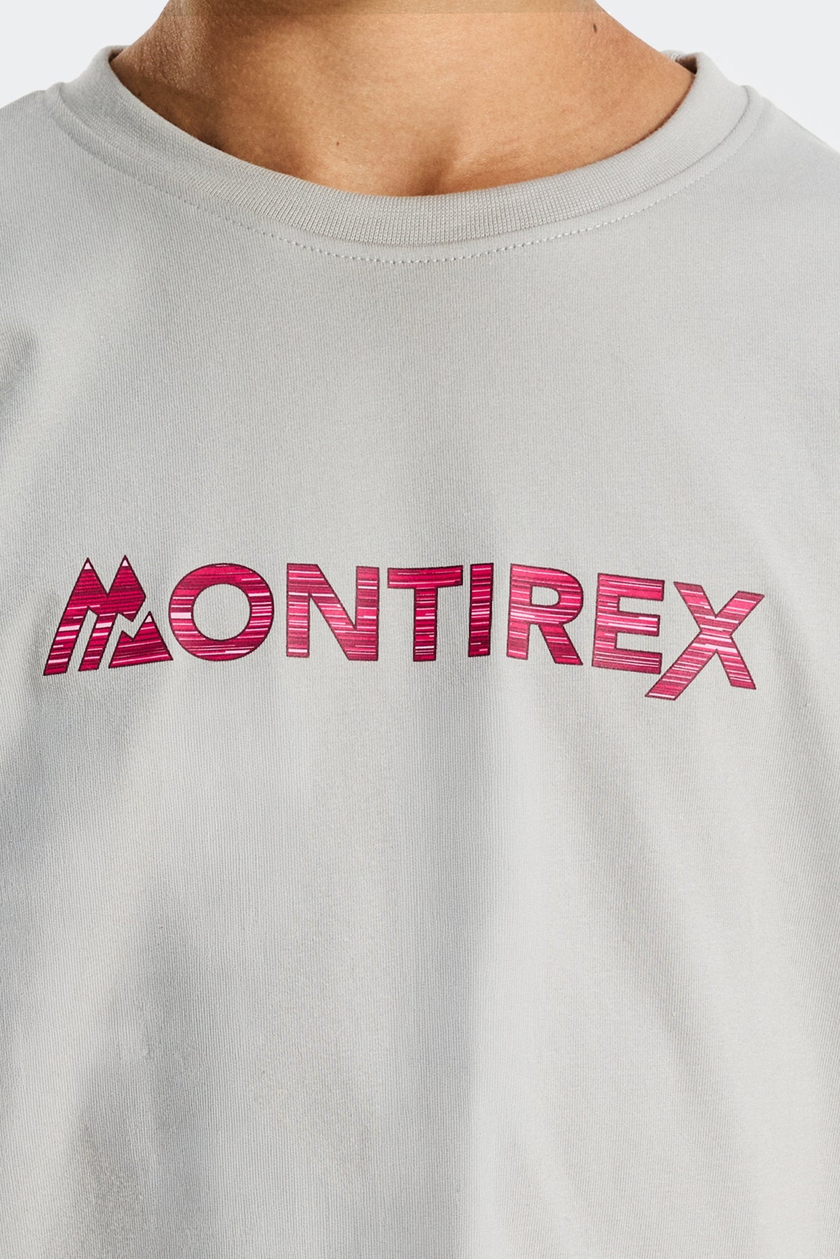 Boys Trail Linear Logo T-Shirt - Light Smoke Grey