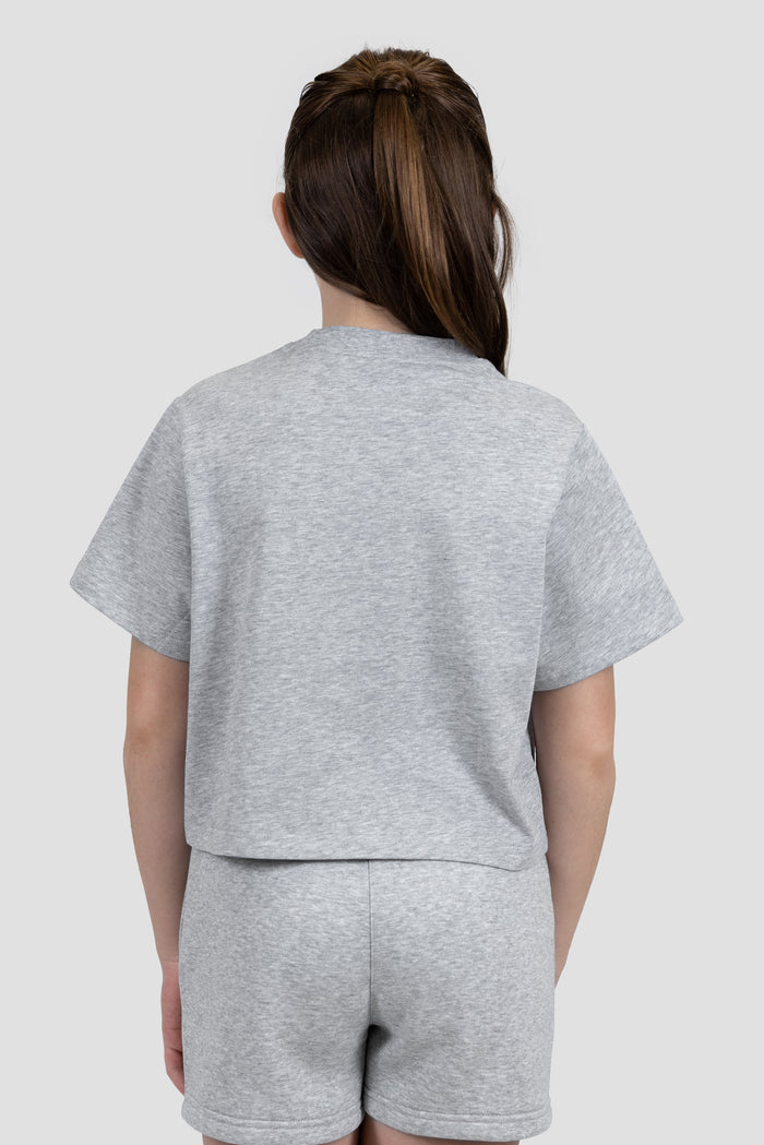 Girls Essence T-Shirt - Platinum Grey Marl