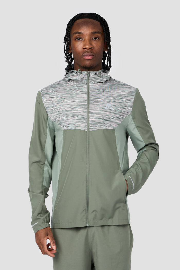 Trail Windbreaker - Green Slate/Pink