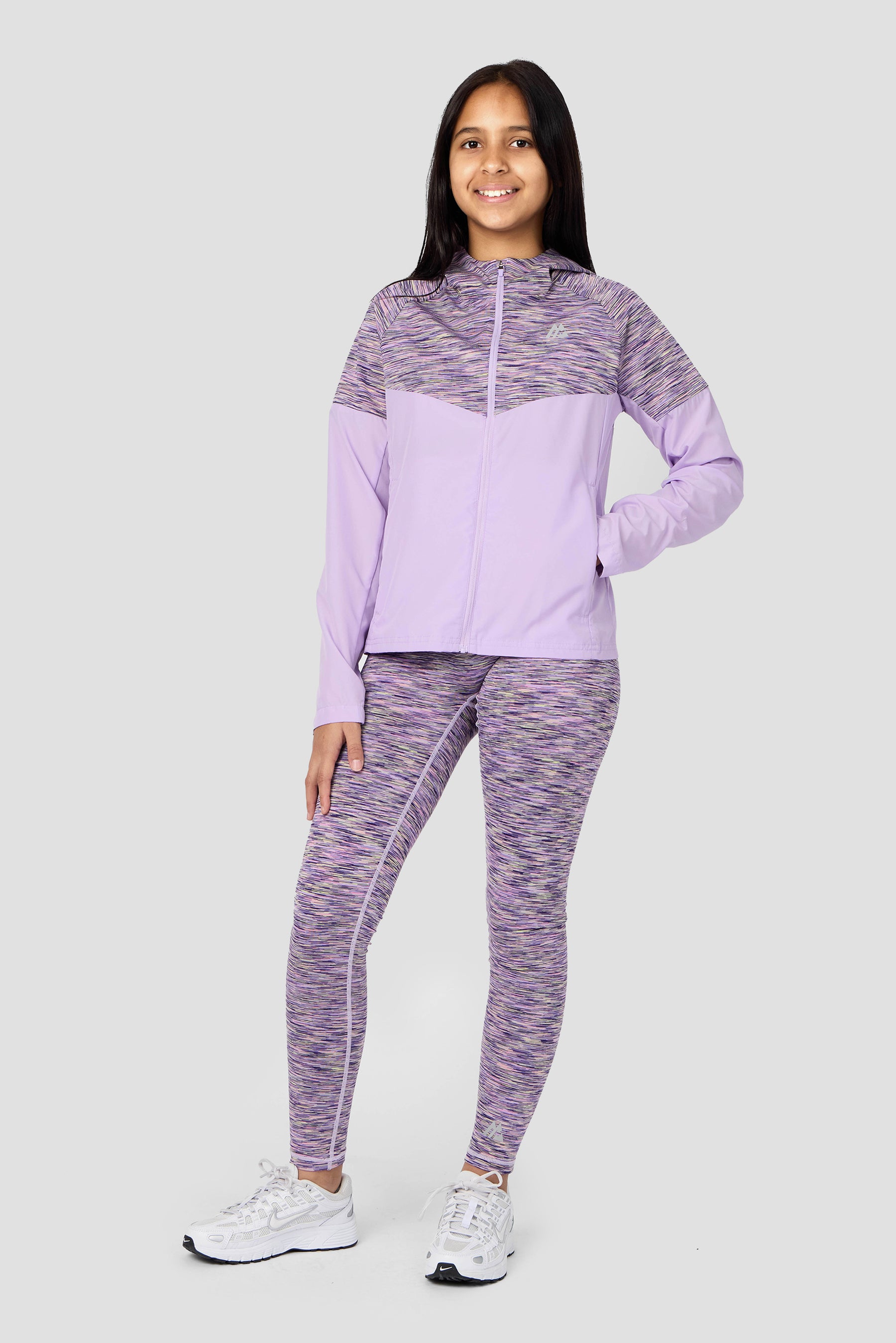 Girls Trail Windbreaker - Purple/Citrus
